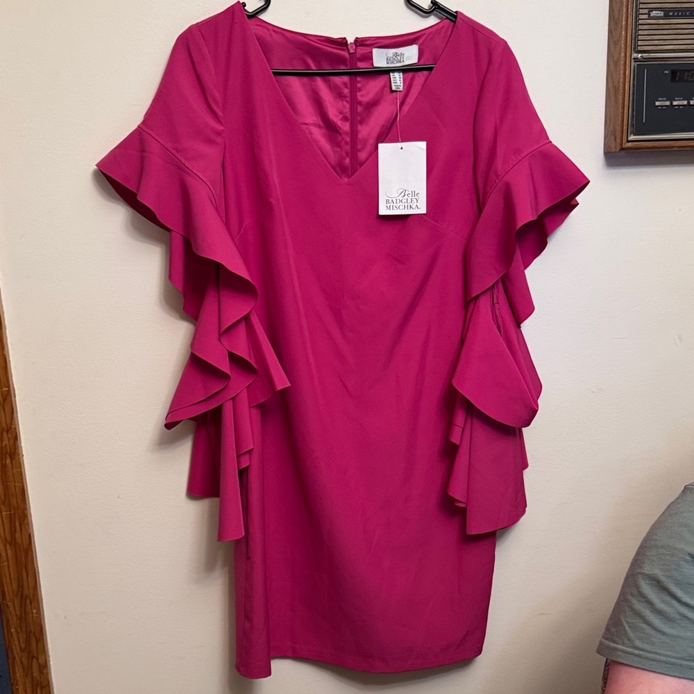 Badgley Mischka Fuchsia Dress